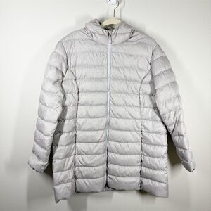 Eddie Bauer Women's Cirruslite Down Parka Jacket Gray Plus Size 2XL Winter EB650
